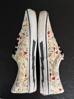 Harry Potter x Vans Custom Cream Canvas Sneakers Era Style